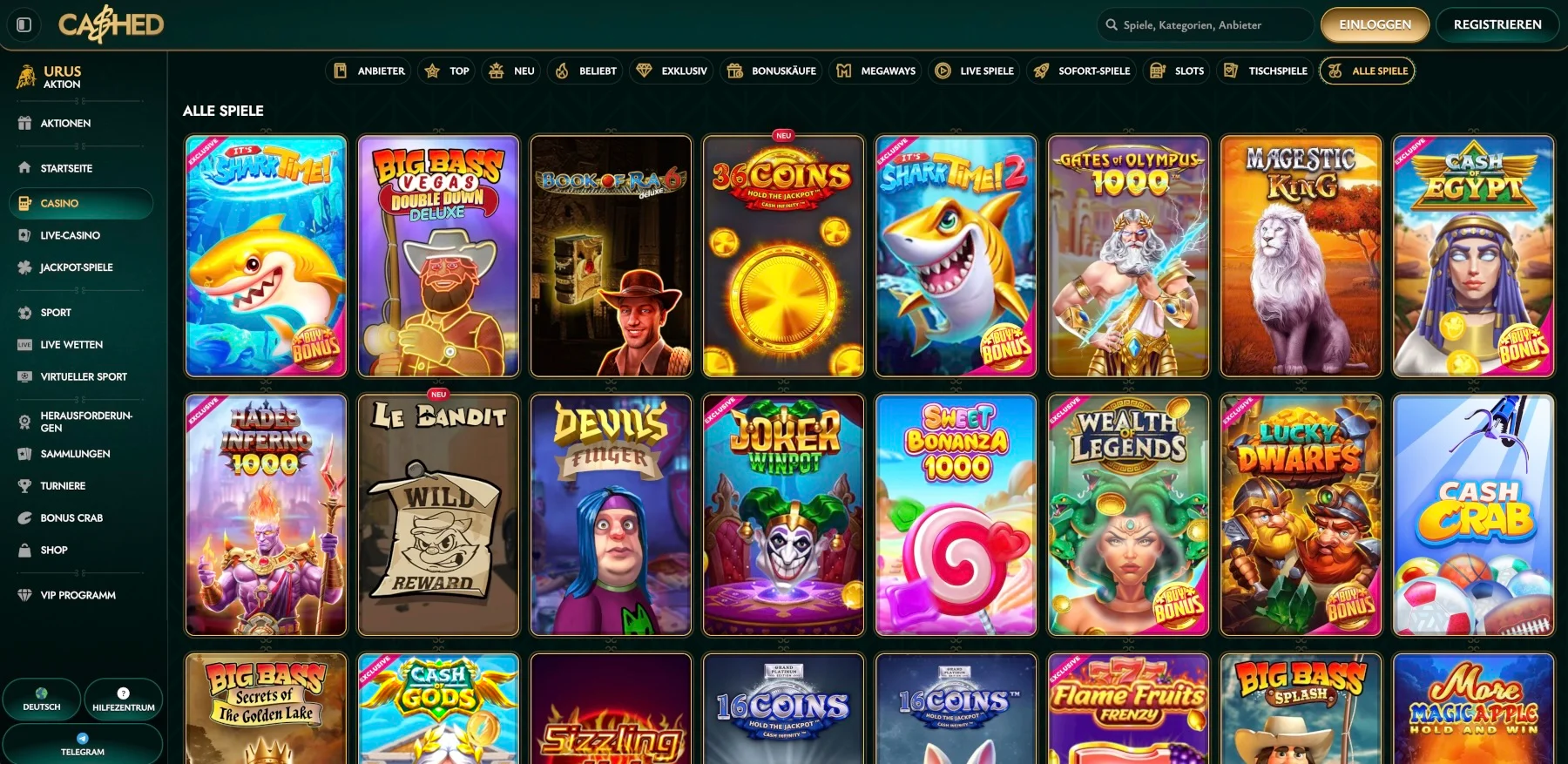 Cashed Casino Spiele