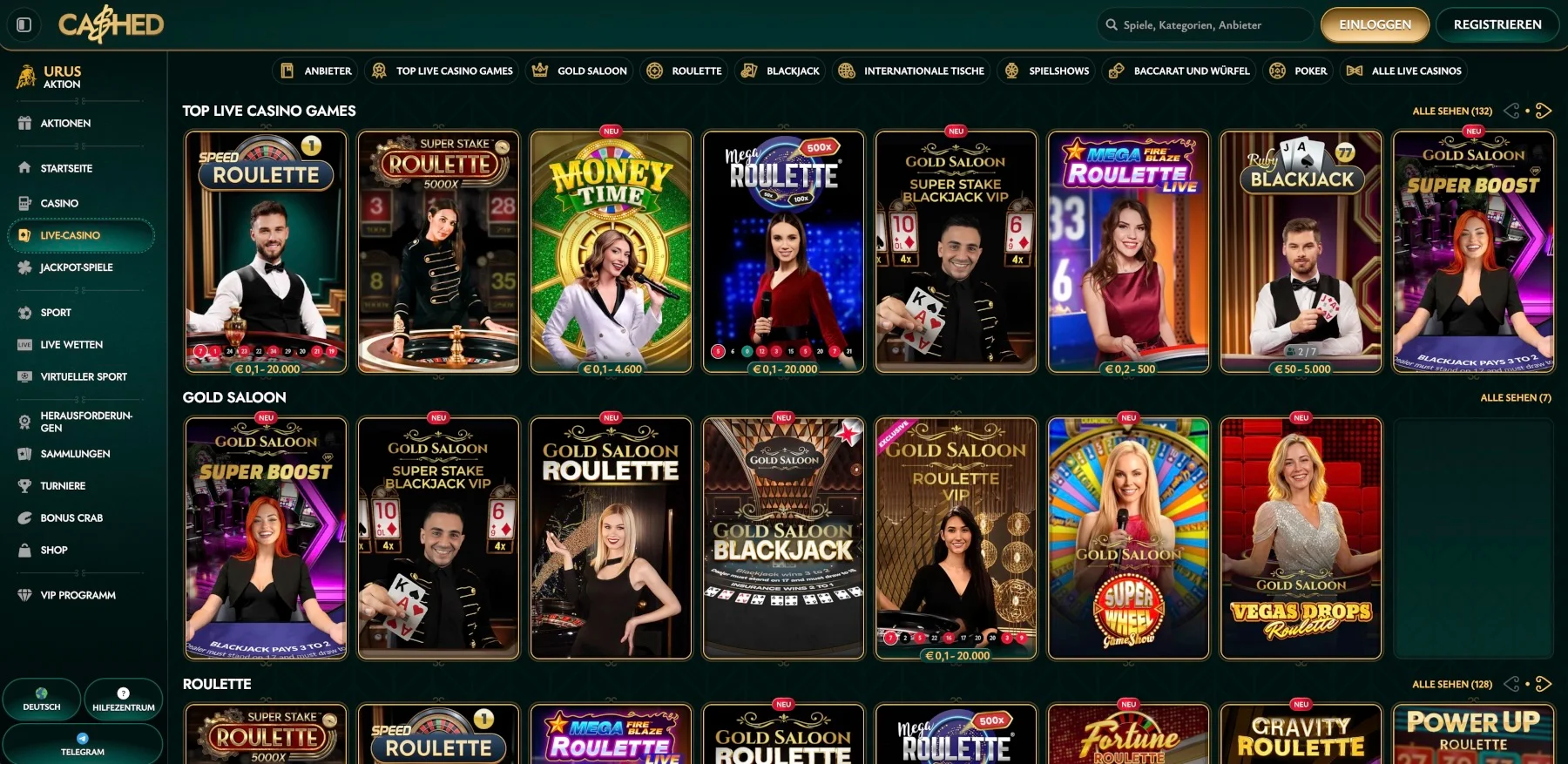 Cashed Live Casino