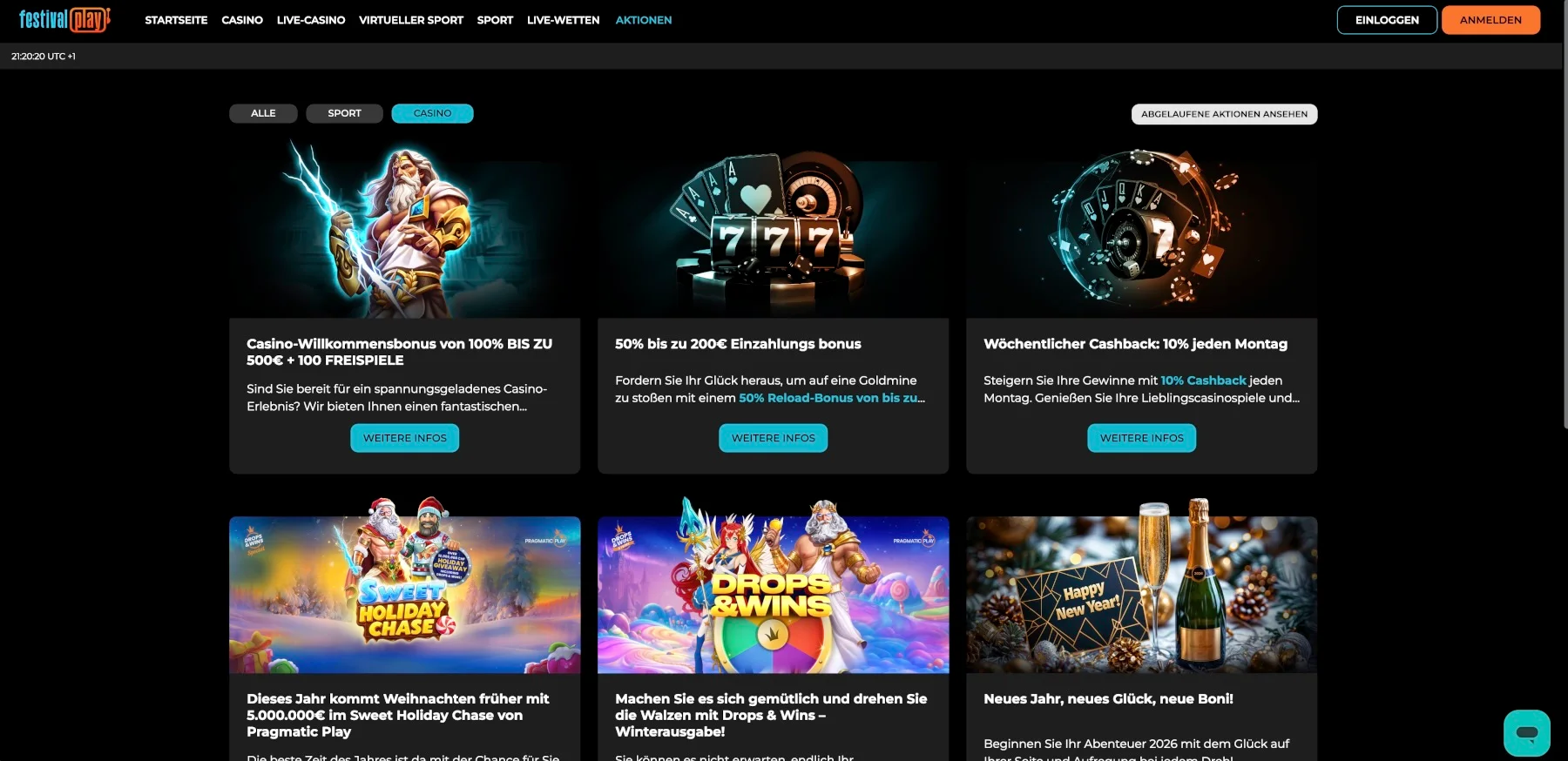 Festival Casino Aktionen