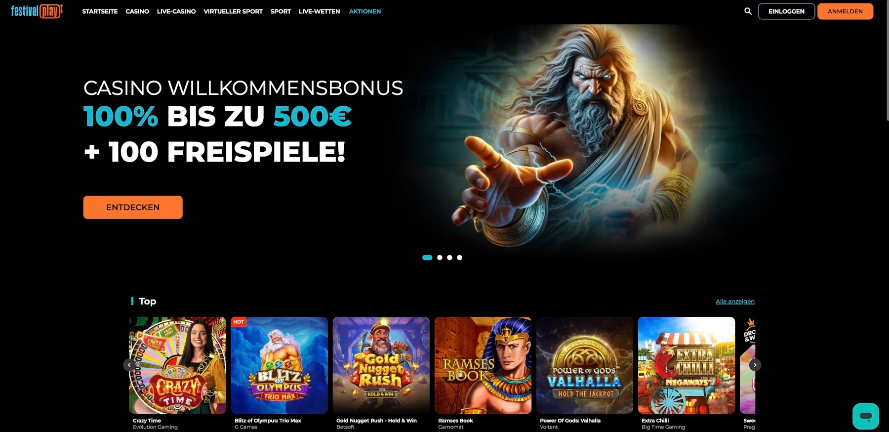 Festival Casino Bonus