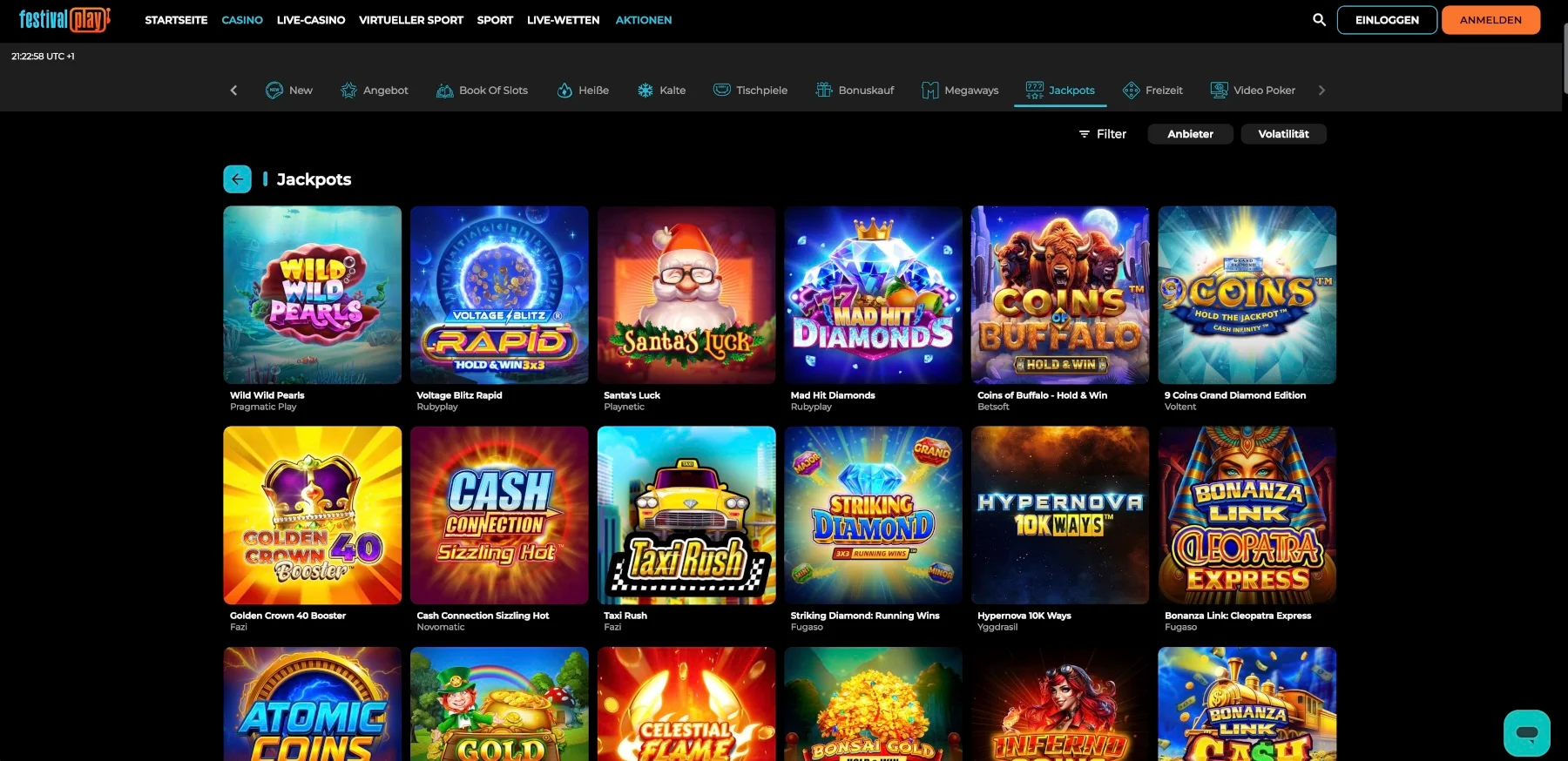 Festival Casino Jackpots