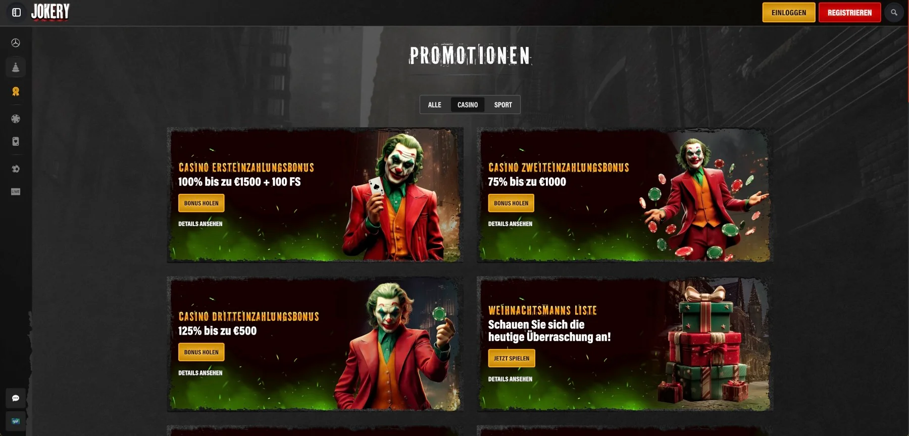 Jokery Casino Aktionen