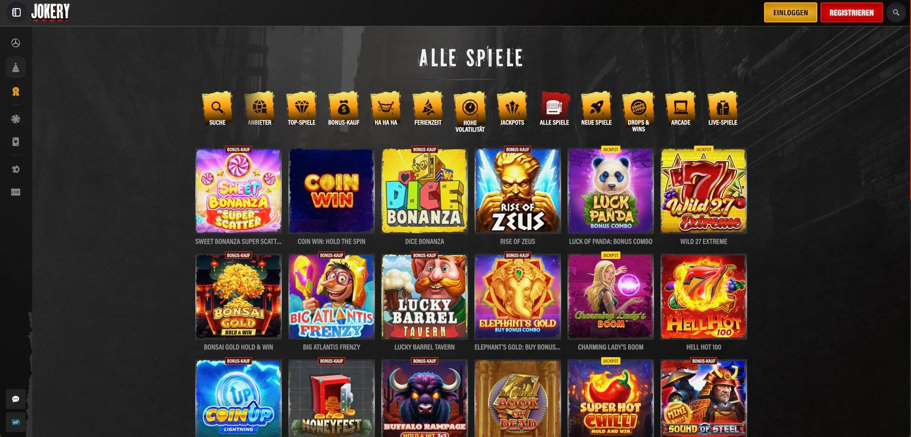 Jokery Casino Spiele