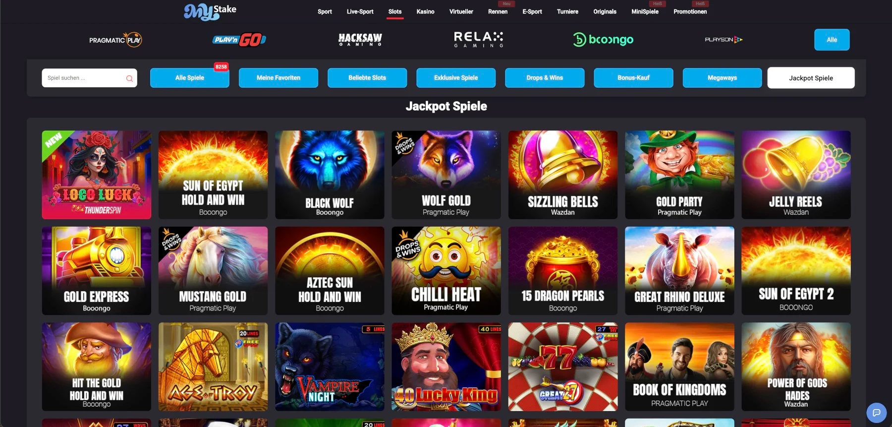 Mystake Casino Jackpots